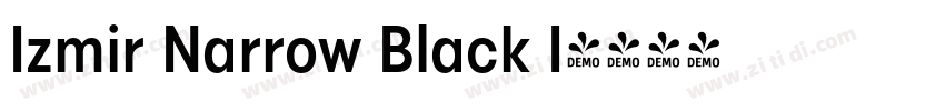 Izmir Narrow Black I字体转换